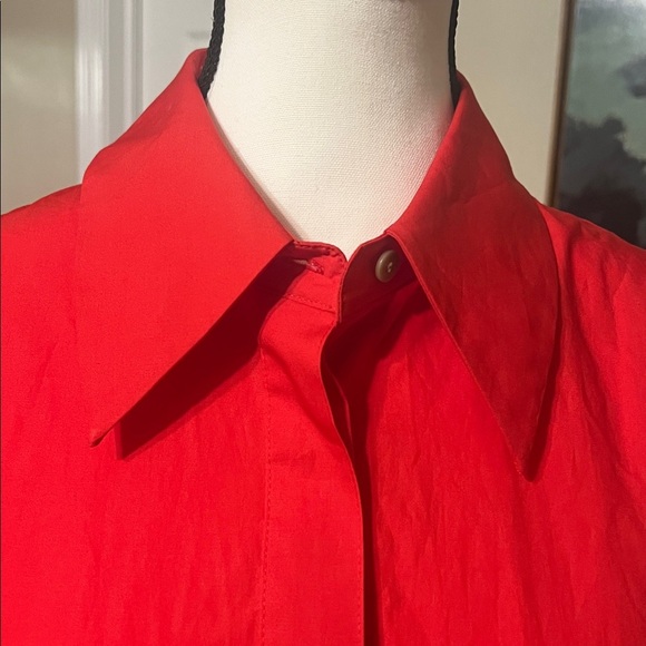Lee Mathews Wendy Shirt Dress Red Blue Colorblock Cotton Oversized Size 3 8-10 - Picture 7 of 12